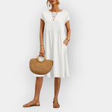 Alessia | Midi Dress with Clean Lines