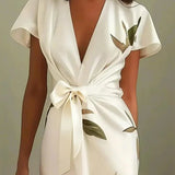 Elin | Elegant Wrap Dress with Floral Pattern