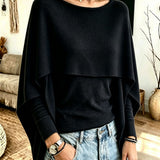 Women's Imitation Shawl Two-Piece Knit Sweater – A Chic, Layered, and Cozy Style