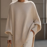 Elegant and Stylish Knitted Pullover Poncho for Women – Long Oversized and Soft Pullover
