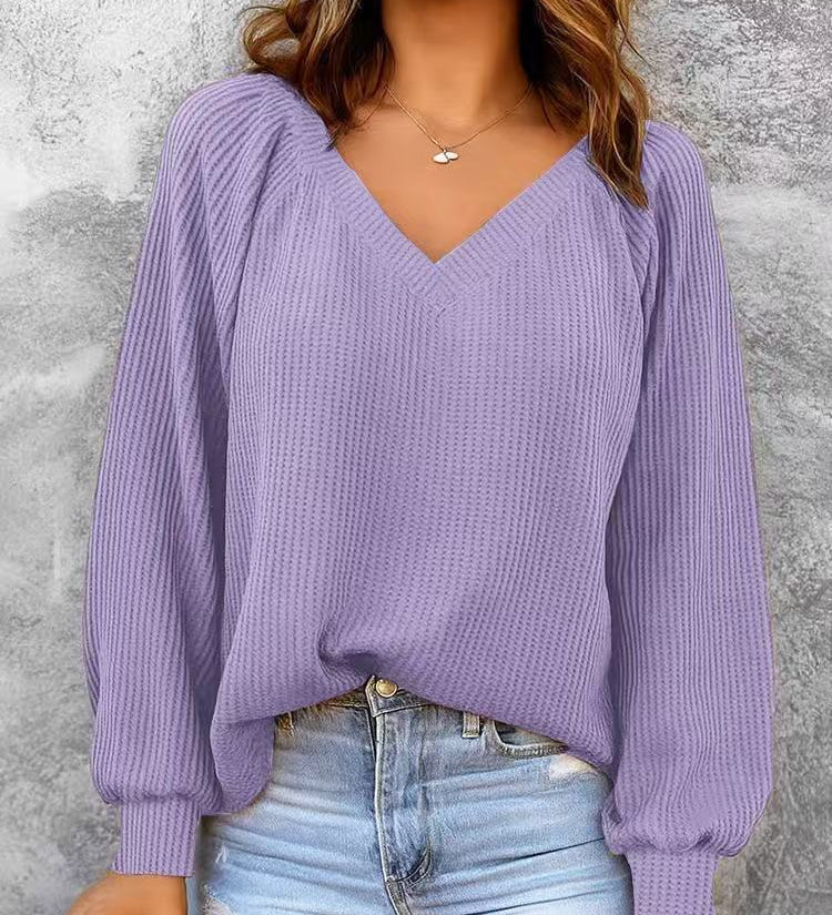 Women's loose-knit sweater - Casual and comfortable