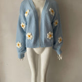 Loose-knit women's cardigan - Soft and colourful