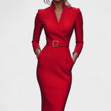 Inês | Elegant Belted Dress