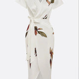 Elin | Elegant Wrap Dress with Floral Pattern