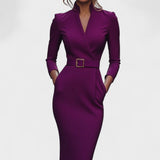 Inês | Elegant Belted Dress