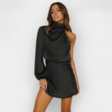 Livia | Asymmetrical Satin Dress