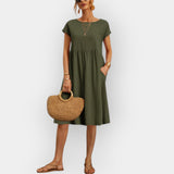 Alessia | Midi Dress with Clean Lines