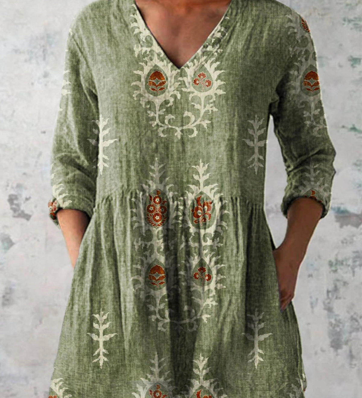 Blair | Long Blouse with Expressive Pattern