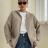 Women's Knit Zip-Up Hoodie
