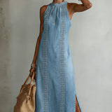 Tilly | Retro Lace Denim Dress
