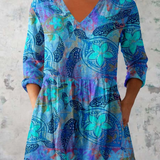 Riley | Long Blouse with Striking Pattern