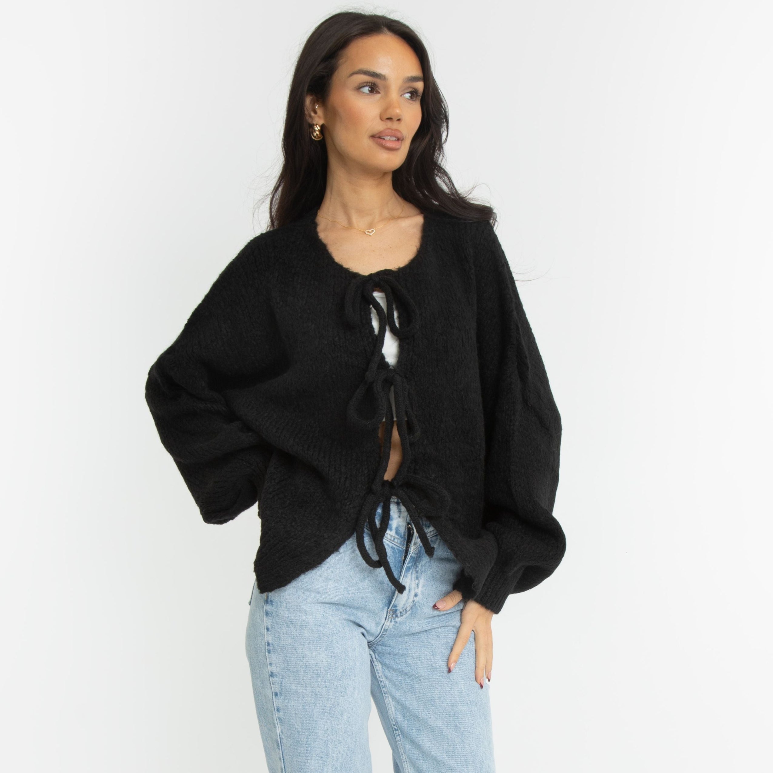 Oversized Cardigan with Ties