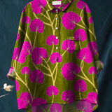 Lauren | Women's Vintage Floral Art Print Casual Shirt