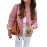 Minimalist Long-Sleeve Button-Up Sweater for Women – A Chic, Casual Knit Top, Ideal for Everyday Wear