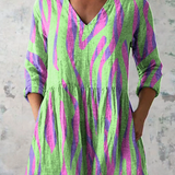Mira | Long Blouse with Striking Pattern