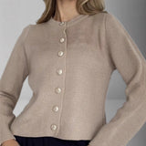 Women’s button-front knit cardigan – Minimalist and easy to layer