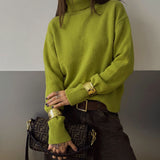 Women's Loose-Fit Solid Knit Sweater – A Casual and Comfortable Style for Every Day
