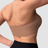 Strapless Front Closure Leopard Print Bra