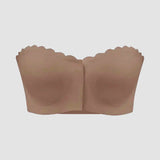 Strapless Front Closure Leopard Print Bra