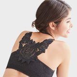 Rose Embroidery Front Closure Bra