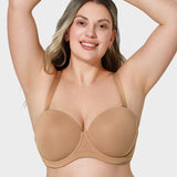 Versatile Moulded Cup Underwire Bra with Removable Straps