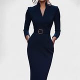 Inês | Elegant Belted Dress