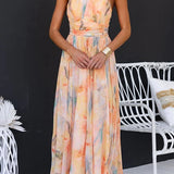 Lola | Pink Dress with Acrylic Print and Collar