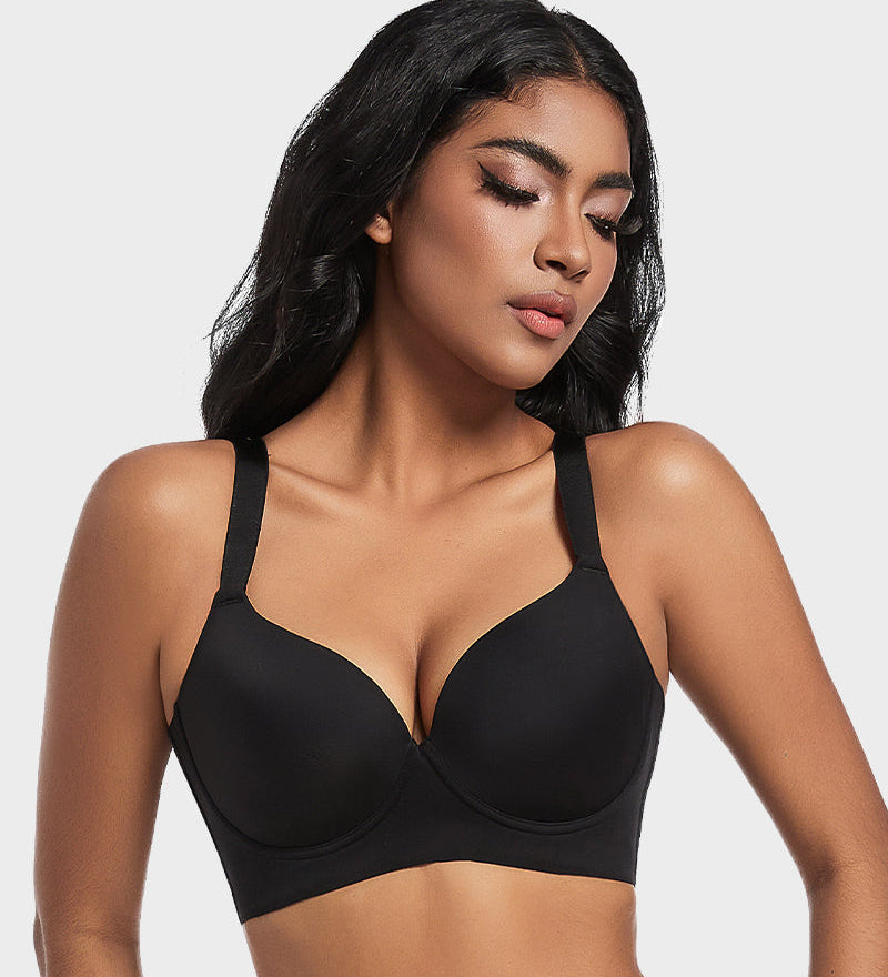 Back Smoothing Push-Up Plunge Bra
