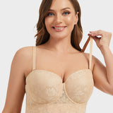 Smooth Lace Longline Strapless Underwire Bra