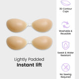 Front Closure Silicone Self-Adhesive Invisible Bra (2 pairs)