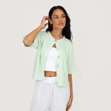 Short Sleeve Knitted Cardigan