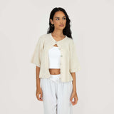 Short Sleeve Knitted Cardigan