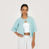 Short Sleeve Knitted Cardigan