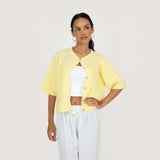 Short Sleeve Knitted Cardigan