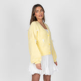 Oversized Mini Bow Cardigan