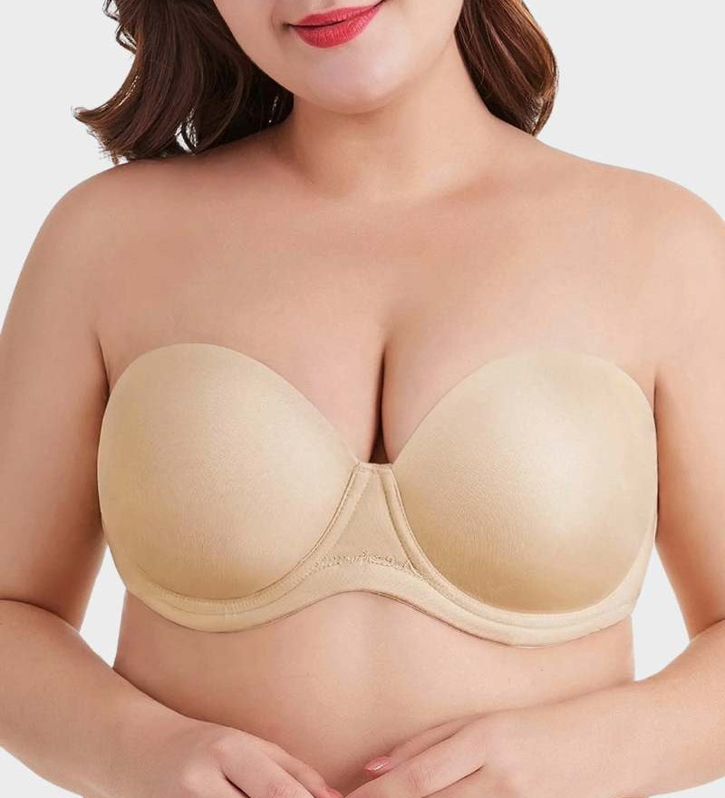 Versatile Underwire Bandeau Bra With Removable Straps