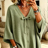 Plain long-sleeve women's sweater – Casual and comfortable
