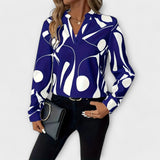 Joana | Elegant Long-Sleeved Blouse with Deep V-Neck