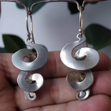 Vintage Silver Spiral Earrings
