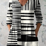 Quinn | Long Blouse with Striking Pattern