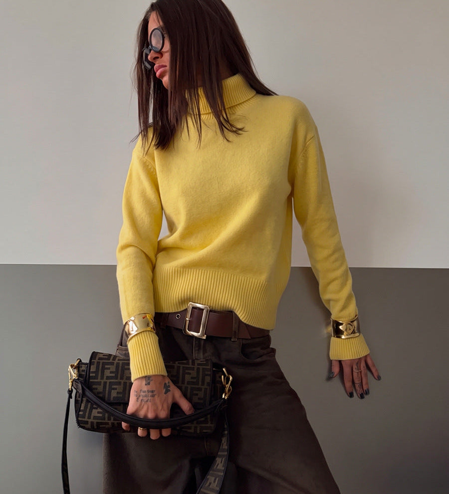 Women's Loose-Fit Solid Knit Sweater – A Casual and Comfortable Style for Every Day