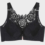 Rose Embroidery Front Closure Bra