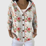 Quitterie - Comfort Cardigan with Hood in Knit