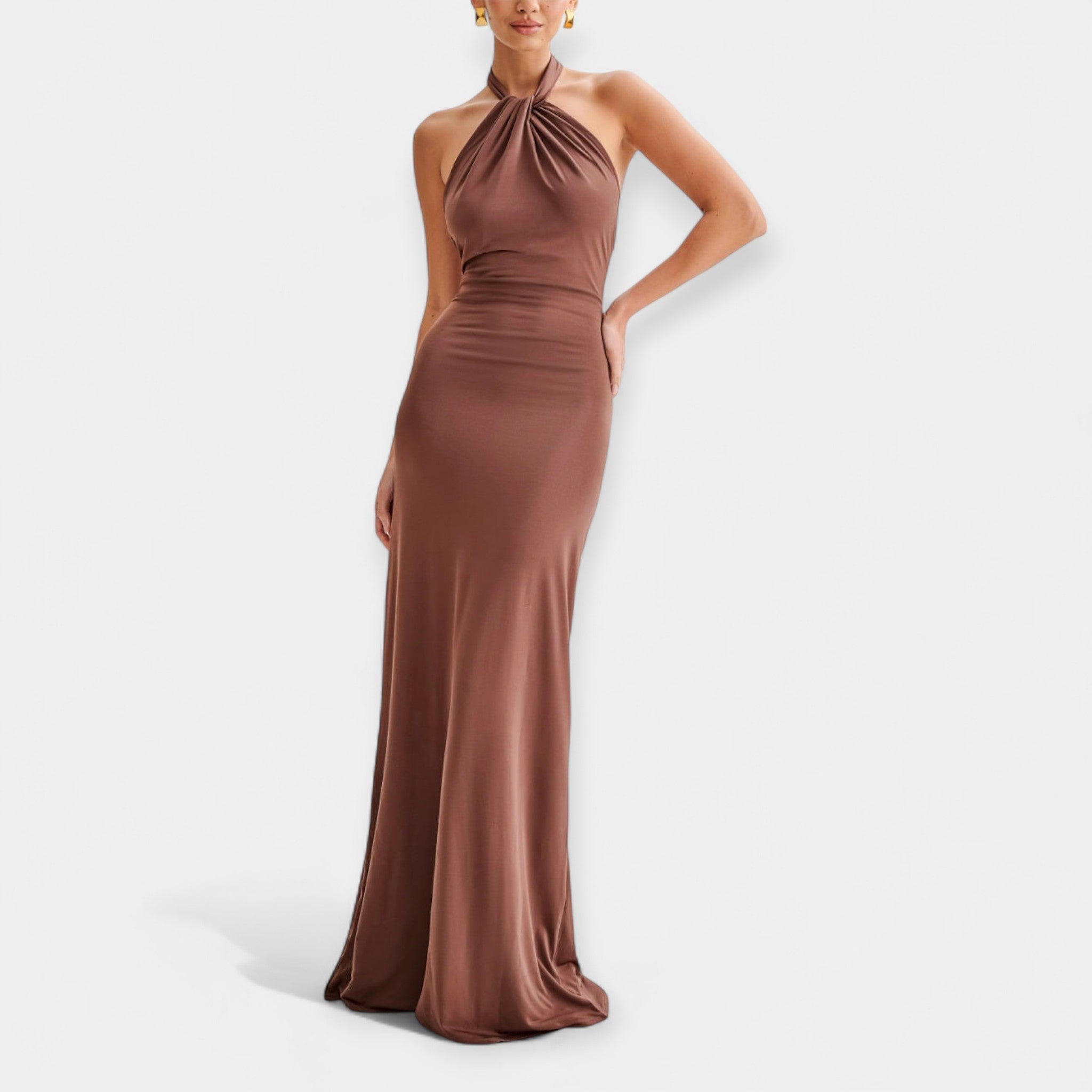 Filipa | Maxi Dress with Lipstick Collar