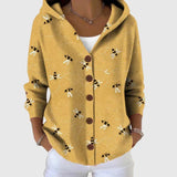 Mathilde - Comfort Cardigan with Hood in Knit