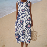 Comfortable Summer Dress Without Sleeves