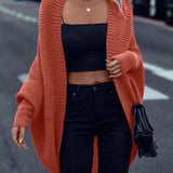 Women's loose batwing-sleeve cardigan - Soft and fluid