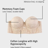 Smooth Lace Longline Strapless Underwire Bra