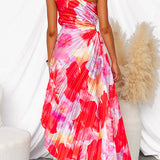 Yanira | Pleated Dress with One Shoulder
