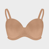 Versatile Moulded Cup Underwire Bra with Removable Straps